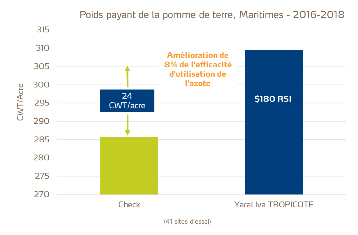 Augmentation de l’efficacité d’utilisation de l'azote et du rendement du capital investi avec le nitrate de calcium